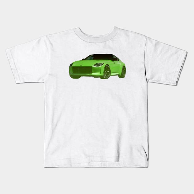 Nissan 400Z Lime Kids T-Shirt by gtr